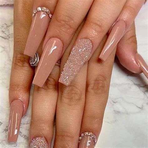 nude color coffin nails|Chic Nude Coffin Nails That Are Holiday & Date.